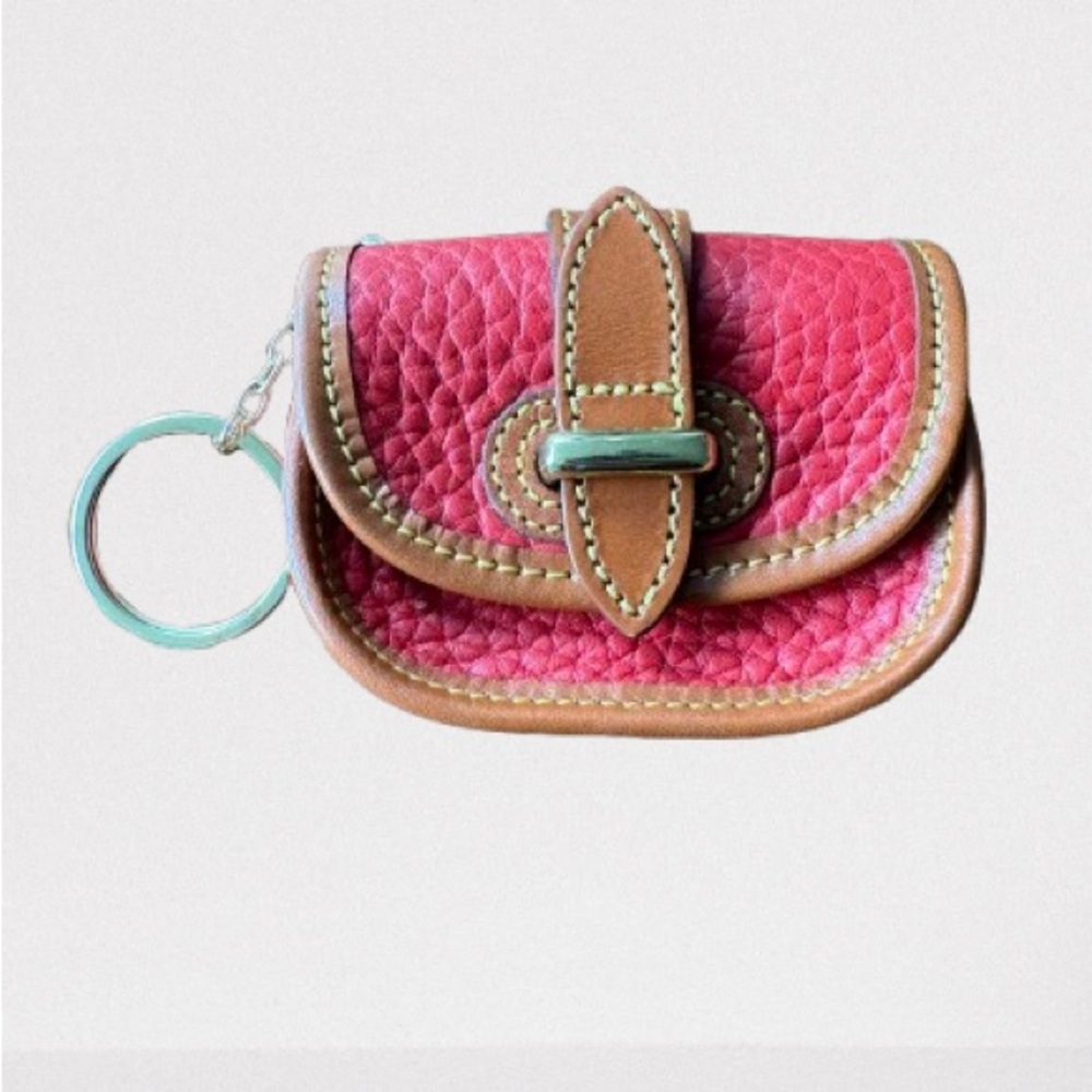 Dooney & Bourke Red and Tan Key Holder